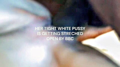 Tara Gold's tight white pussy stretched open by BBC creampie