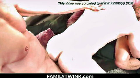 Delivery boy in threesome with old man and mature woman penetration