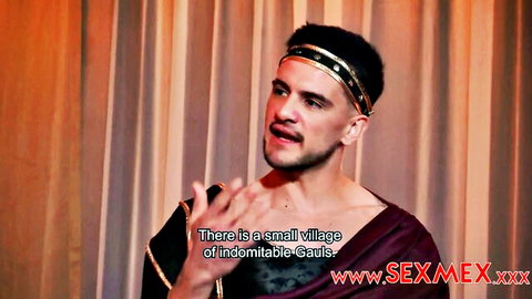 Karol Jaramillo in Asterix Gauls parody costume scene SexMex