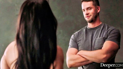 Alina Lopez bares back seducing muscular man in Deeper Hotwire