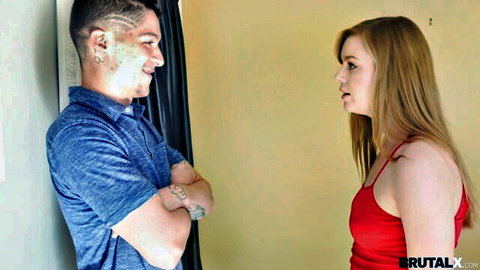 Dolly Leigh faces tattooed man in intense BrutalX scene