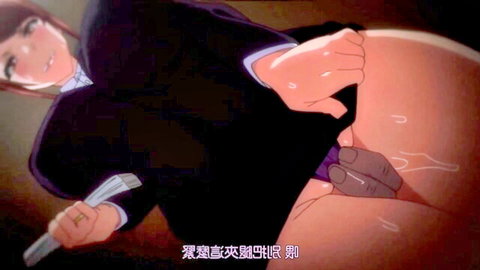 Anime schoolgirl in uniform fucked doggy style from behind