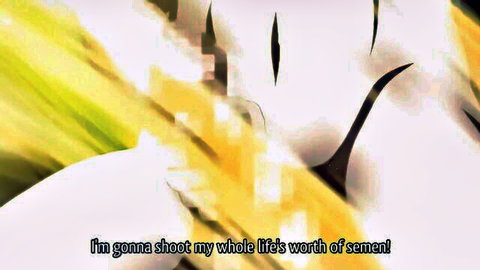 Busty anime warrior girls triple blowjob in Another World Harem Tales