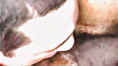 Close-up of stretched gaping white asshole in amateur gay porn