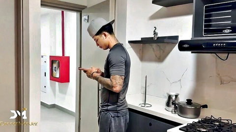 Silvana Lee cuckold stepmom video with muscular tattooed man in tight tank top
