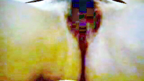 Close-up of bushy hairy pussy on slutty brunette girlfriend