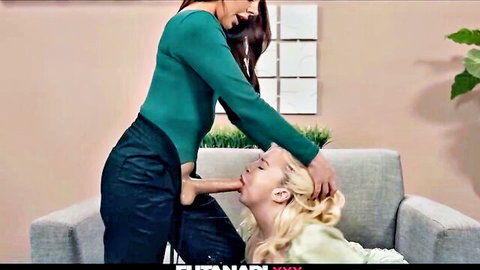 Vanna Bardot facesitting Lexi Lore in lesbian oral scene