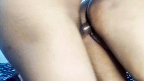 Desi first time anal penetration with friend's wife, close-up ass view