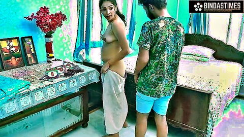 Desi bhabhi topless with devar in erotic desi romance scene