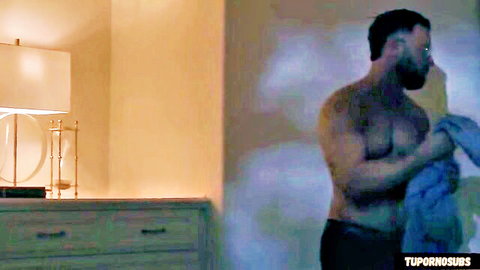 Casey Calvert pregnancy fantasy pt1: muscular bearded man shirtless with towel