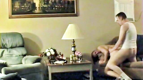 Slim teen doggystyled by guy in amateur home video