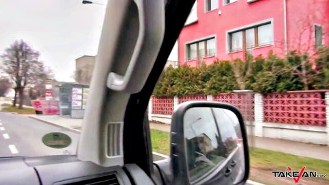 Nathaly Cherie in TakeVan POV drive, horny teen adventure