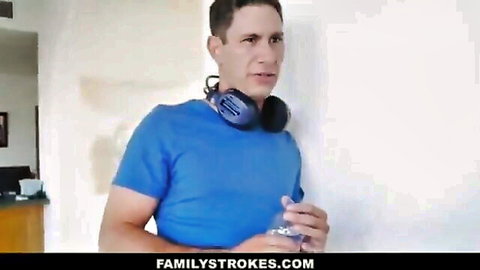 Hot stepmom seduces young stepson in casual home encounter