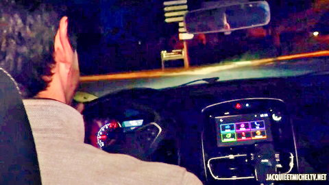 Curious man in car at night from French amateur libertine video