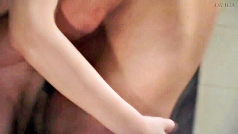 Suzume Mino intimately embraced by brother-in-law in steamy bathroom