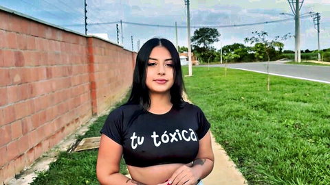 Latina beauty in crop top tricked into casting couch porn debut
