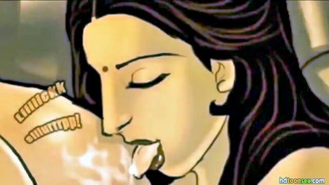 Savita Bhabhi busty mature Indian cartoon woman sucking young guys' dicks
