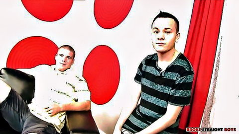 Griffin Matthews and Kyle Johnson seated together in gay adult video thumbnail