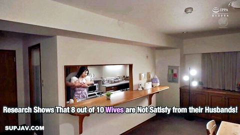 Ayano Kato as seductive Japanese MILF in kitchen apron, JAV mother-in-law scene