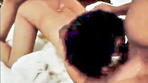 Big black cock tip pressing against shaved tight white pussy ready for intense fuck