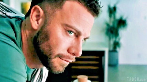 Codi Vore's A Friend's Hospitality thumbnail: intense bearded man in green shirt