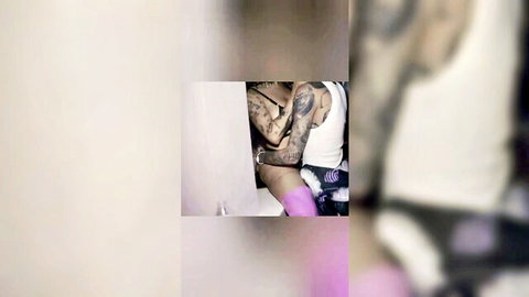 Karely Ruiz in tattooed arm embrace, anal scene with pink stockings