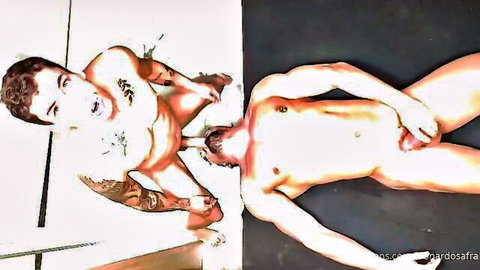 Leonardo Safra and Rico Marlon nude gay duo in erotic pose