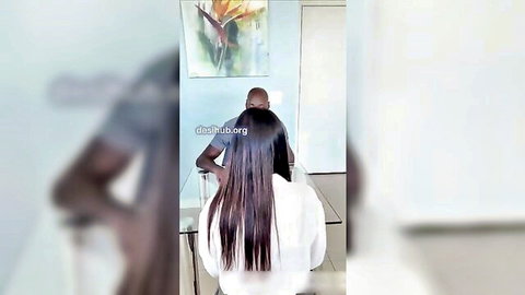 Meeti Kalher in job interview with Kala, long-haired beauty in white blouse