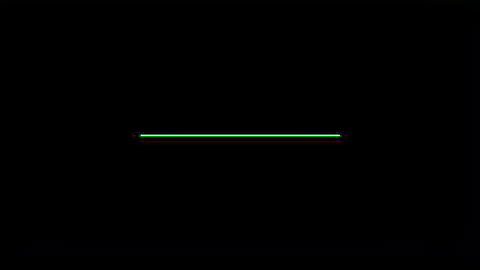 Empty black screen with thin green line, no visible nude men or gay sex action