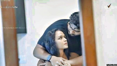 Indian mother-in-law and son-in-law intimate embrace in Ullu web series