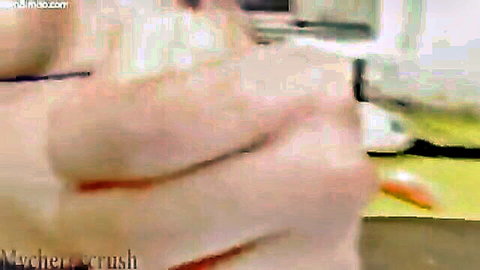 Cherry Crush JOI tease in white top and black bra
