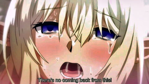 Crying anime elf girl in ecstasy, white hair blue eyes, hentai thumbnail