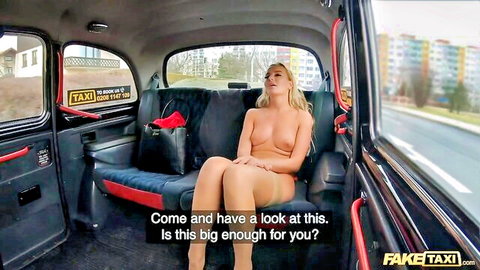 Victoria Pure nude in Fake Taxi, blonde MILF lounging seductively in back seat