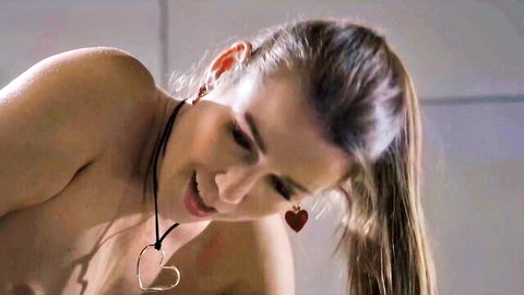 Alexis Crystal topless seductive pose in FrolicMe urban babe video