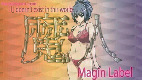 Blue-haired anime girl in red lingerie from Reginetta-San No Bouken 2 hentai episode