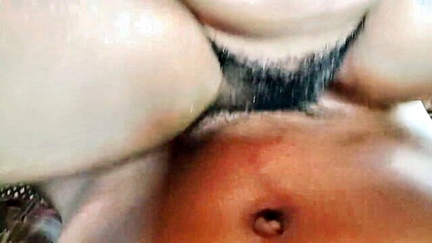 Desi wife exposing big tits and bushy pubic area in intimate close-up