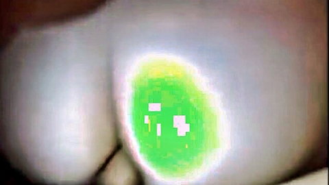 Close-up of curvy white woman's big ass exposed for raw anal creampie by huge dick stranger