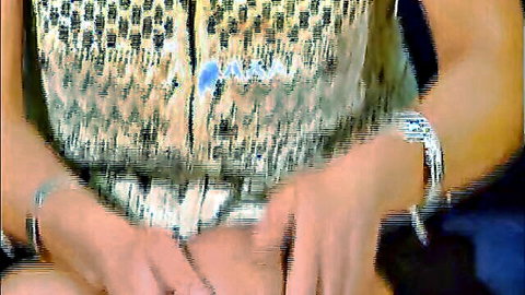 Blonde German teen in sexy sequined dress at porn casting