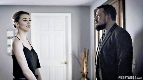Anny Aurora sassy MILF in black top seducing suited young man