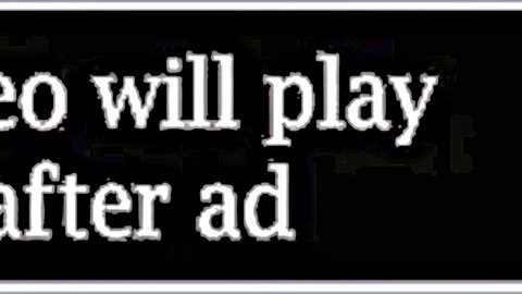 Black screen with 'This video will play after ad' overlay before adult video starts