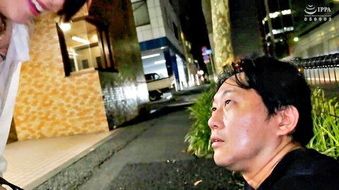Hiiragi Yuuki seduces man in outdoor night scene, JAV style
