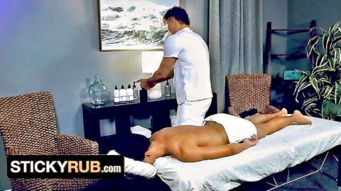 Tanner's firm grip massage on fit guy, sturdy rubs in erotic gay session