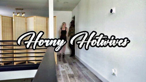 Rebel Rhyder in Horny Hotwives, seductive lingerie pose with man