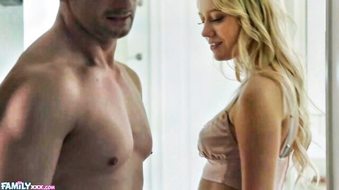 Dorian and Skylar in intimate hardcore preview, blonde in pink lingerie
