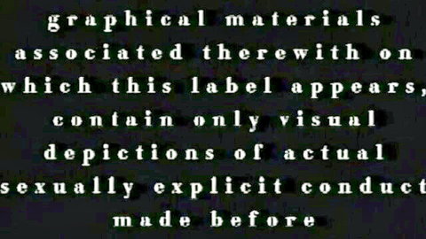 Vintage 1960s stag film explicit content warning label Blue Vanities