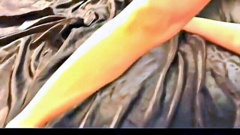 Athletic babe spreads legs wide as fingers plunge deep into wet shaved pussy
