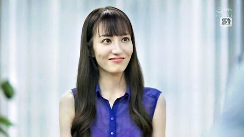 Karen Ishida smiling in sleeveless purple blouse, JAV idol