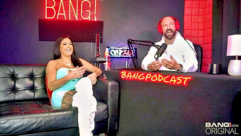 Busty Latina pornstar Serena Santos on Bang Podcast with host