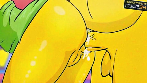 Simpsons Marge hentai big yellow ass doggy style penetration cumshot