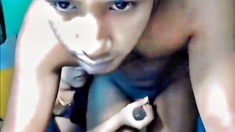 POV closeup of sexy Indian babe with small bare tits spreading legs teasing pussy with bead